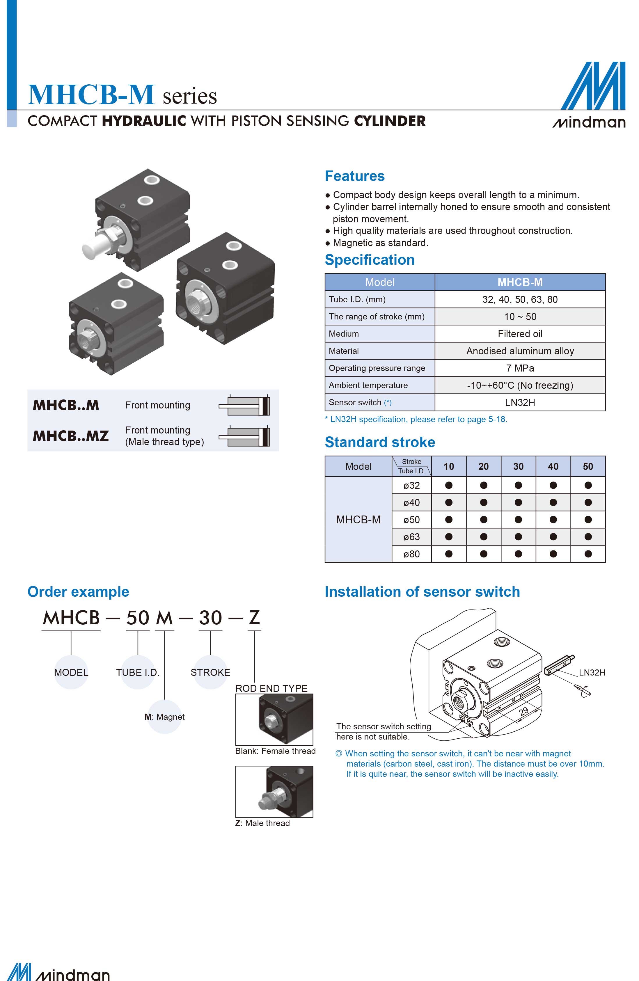 Xy lanh thủy lực E MHCB M