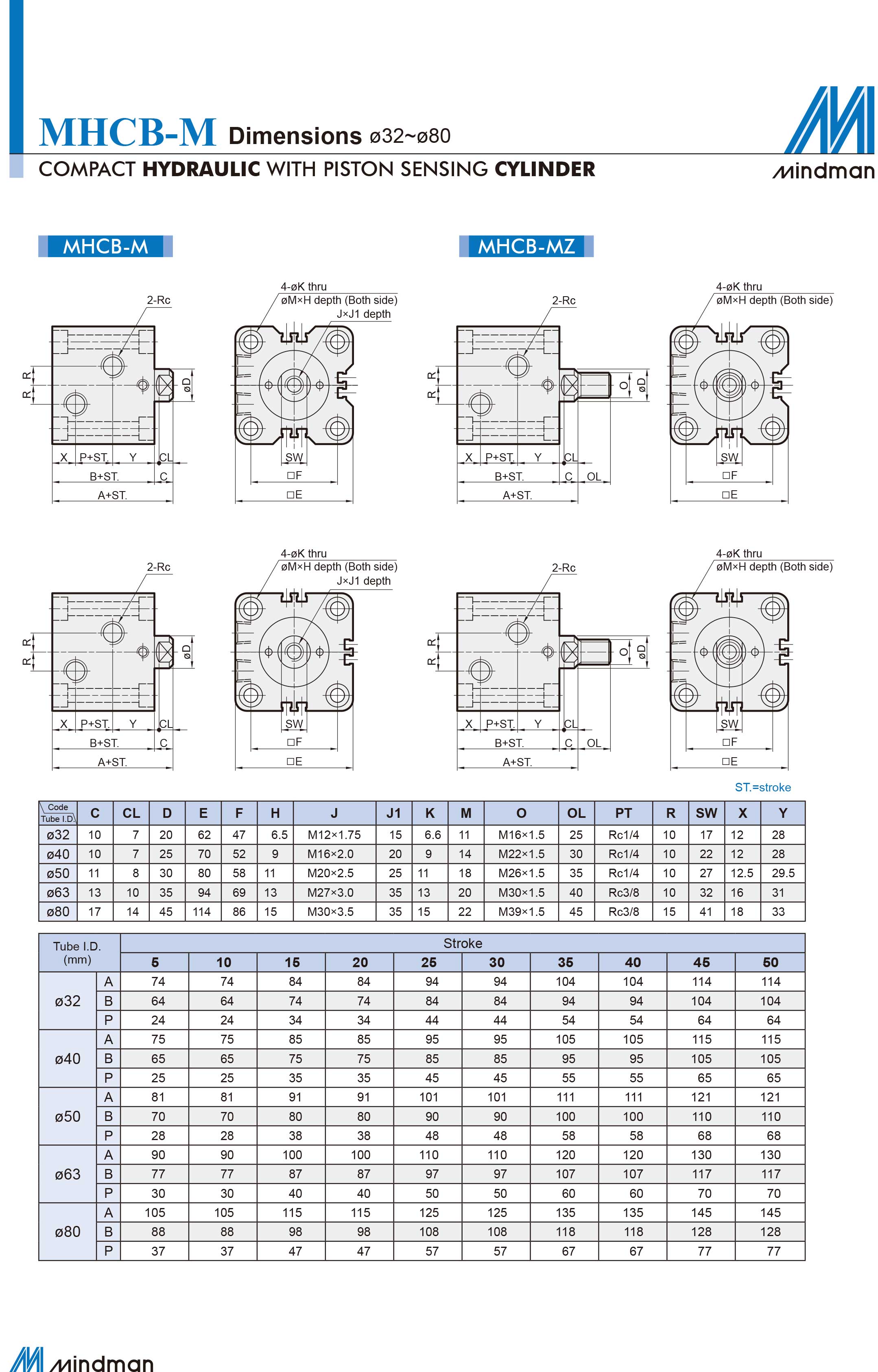 xi lanh thủy lực E MHCB M