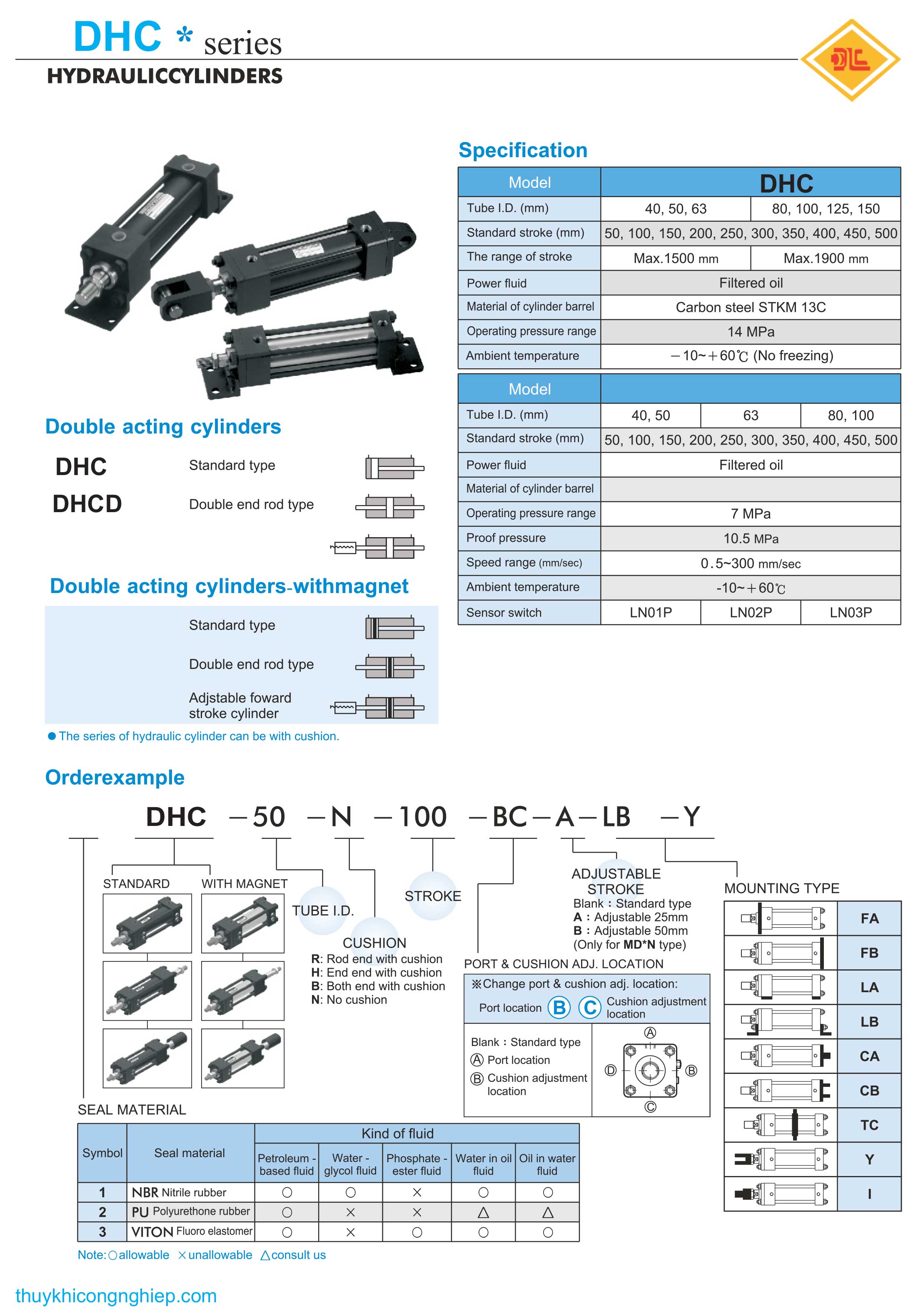 Xi lanh thuy lực DHC